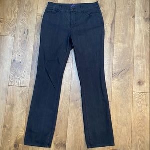 NYDJ Steel Gray Straight Let Jeans 12
